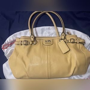 Beige coach purse